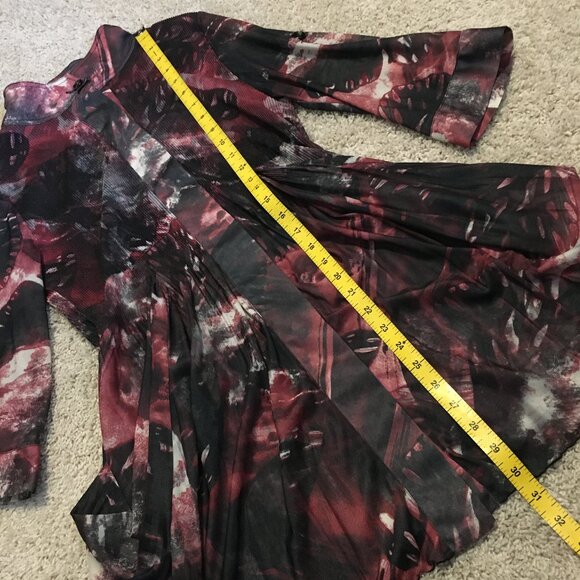 Bellissima Butterfly Banded Mock Collar Button Down Tunic Dress - Picture 15 of 16